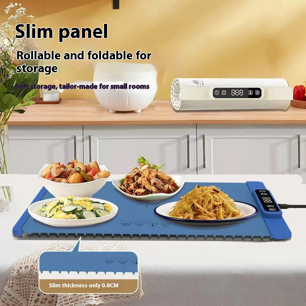 Fast Heating Food Electric Warming Tray Foldable Food Warmer Plate with Adjustable Temperature Control European standard plug