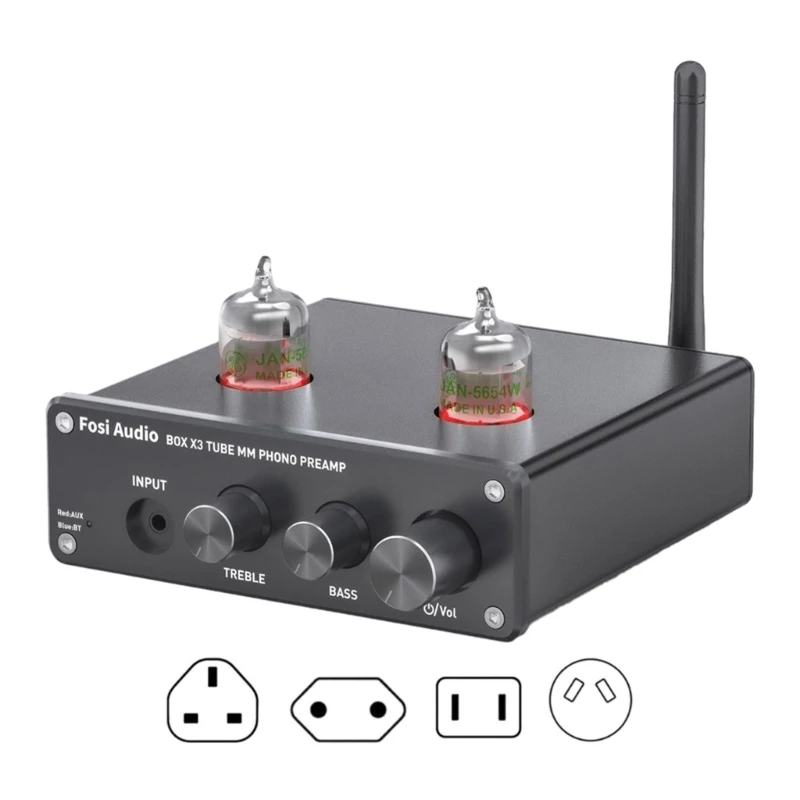 

YYDS Headphone Preamplifier Phono Preamp with Double 5654W Vacuum Tube Preamplifier for Turntable Phonograph