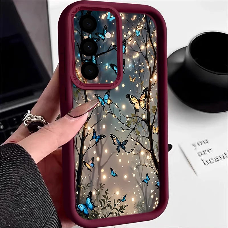 Luminous Butterfly Print Soft Phone Case