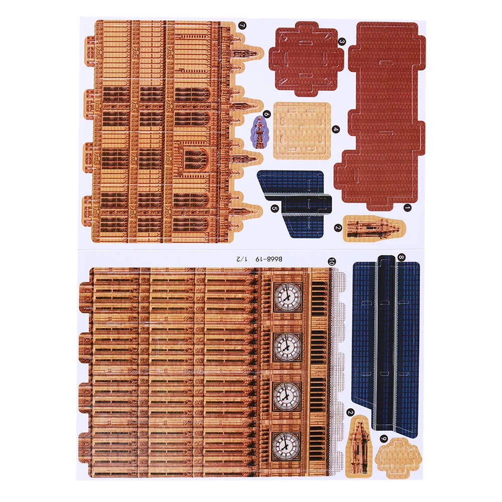 3D Jigsaw Puzzle Collection Decoration Big Ben DIY Assemble Puzzle 34 Pieces Architecture Craft Brain Teaser for Adults Children 6