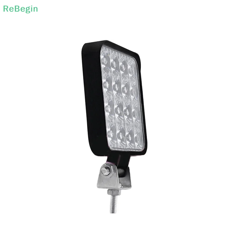 자동차 LED 바 작업등, 미니 16SMD 라운드 스퀘어 작업등, 12V 자동 조명, 안개등, ATV SUV 스포트라이트용 오프로드