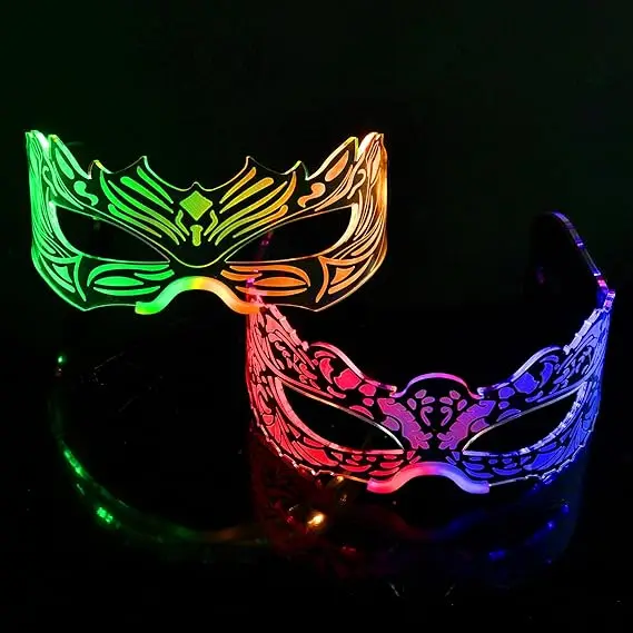 LED Visor Glasses Light Up Cyberpunk Futuristic Luminous Cosplay Glasses