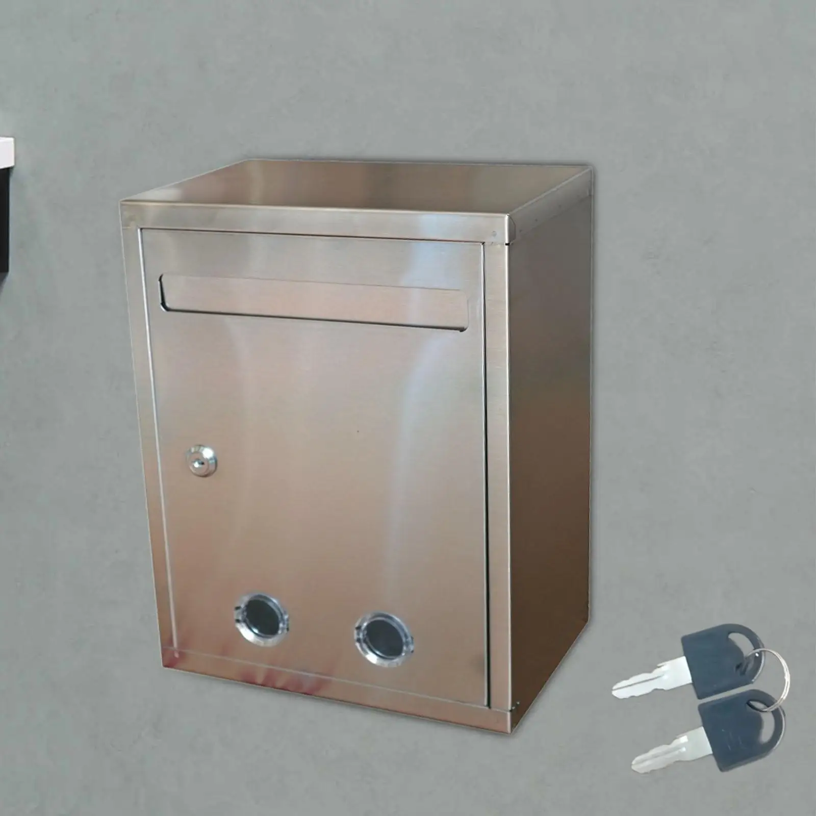 Suggestion Box Donation and Collection Key Drop Box Stainless Steel Organizer Ballot Comment for Charity Tip Jar Ballots