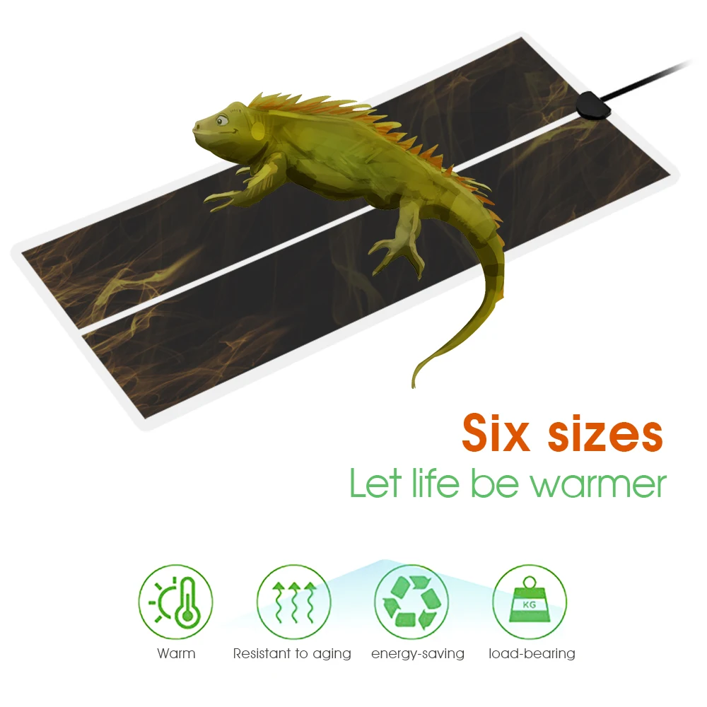 Heat Mat for Pet Terrarium Reptiles Box Ant Farm Plants Heating Warm Pad Adjustable Temperature Controller Incubator Mat 5-35W Seedling Heat Mat