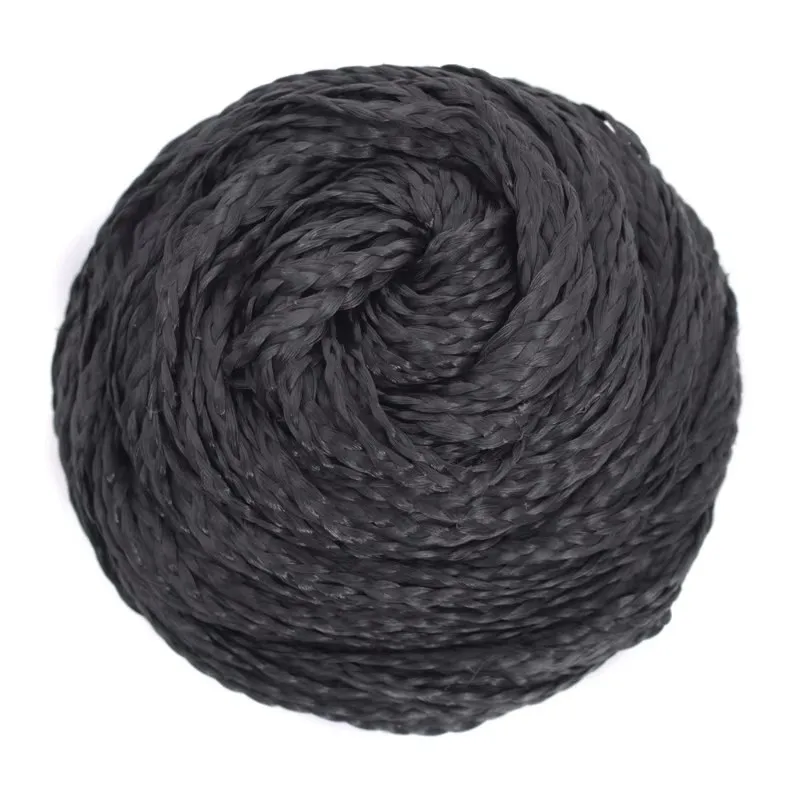 Synthetic Hair Cover Braided Donut Afro Braid Hair Pieces Scrunchies Dancer Bun Updo Headwear for Women