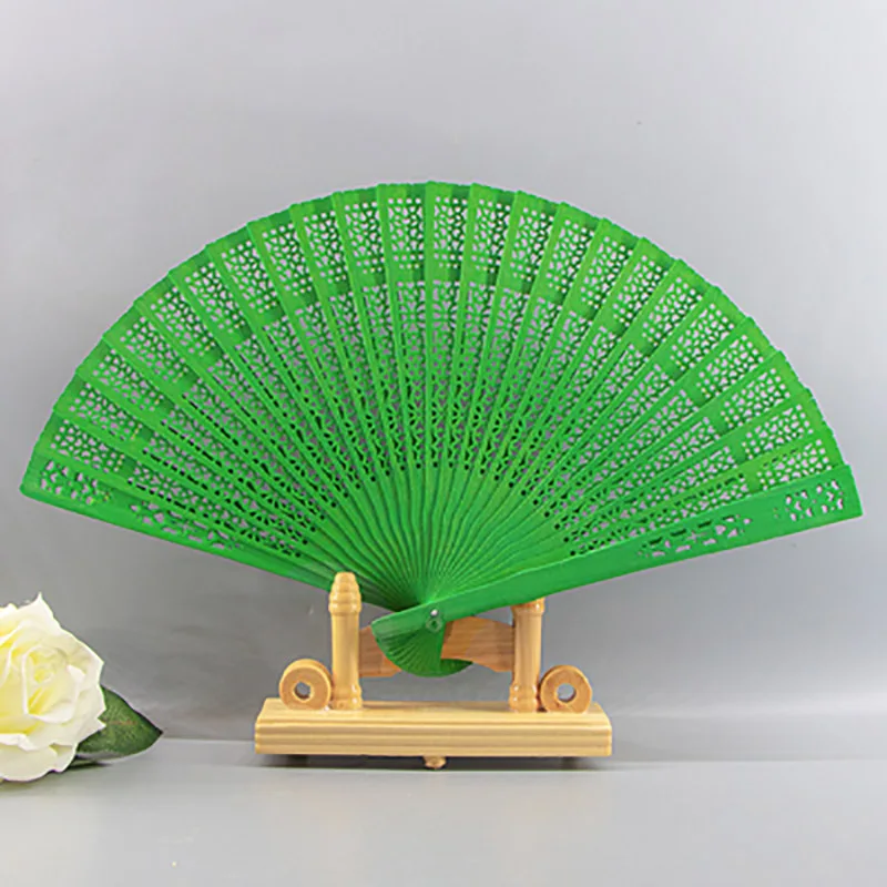 Hollow Out Wooden Folding Fan for Women, Chinese Style Craft, Hanfu Accessories, Foldable Lady, Photography Props, Home Orname