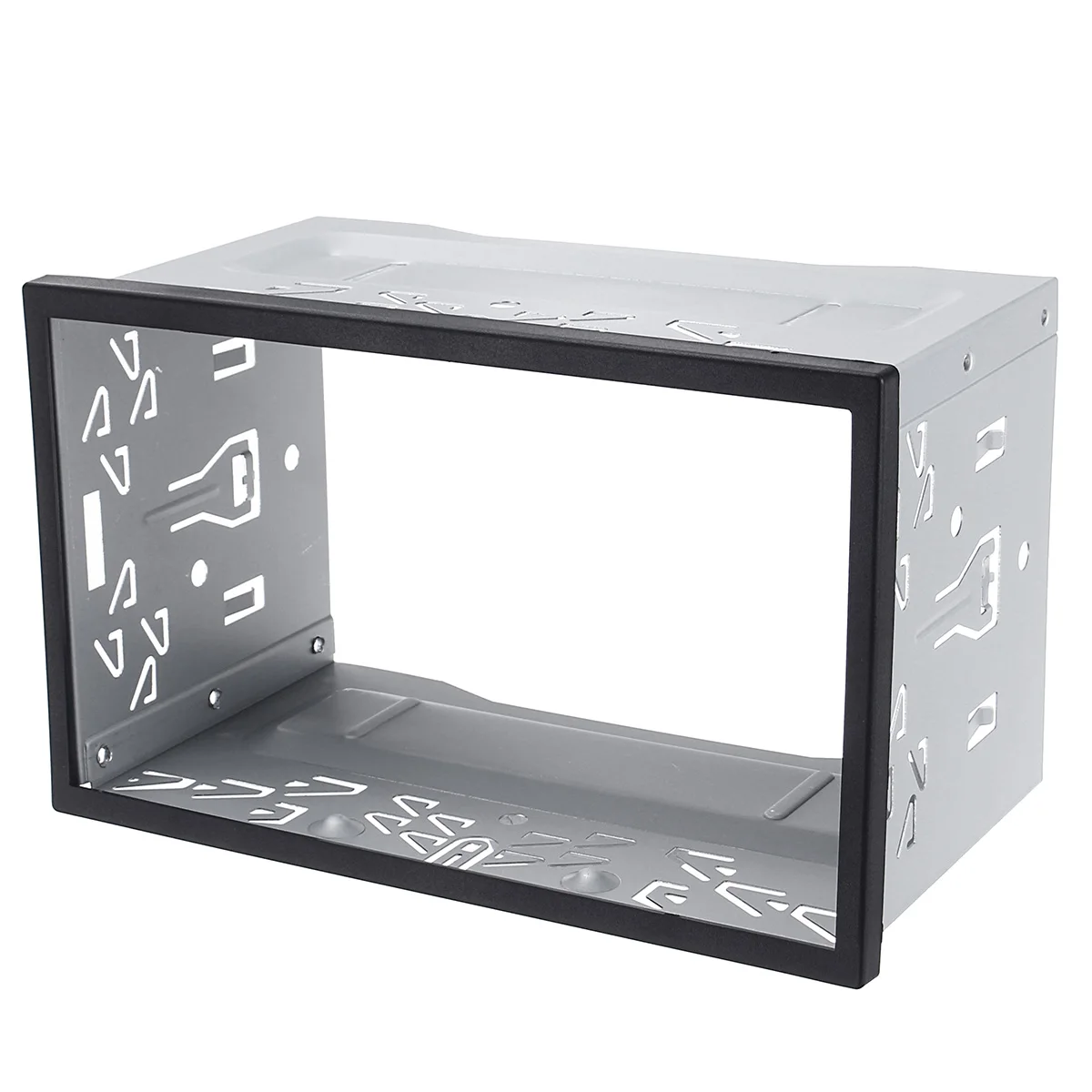 Radio Installation Frame 2Din Stereo Radio Cage Frame Unit Universal Radio DVD Player Fascia Panel 80x110x100mm