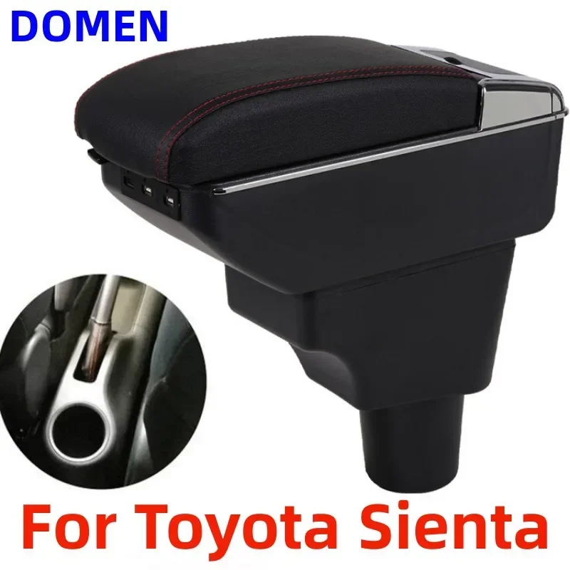 

For Toyota Sienta armrest box Original dedicated central armrest box modification accessories Dual Layer USB Charging