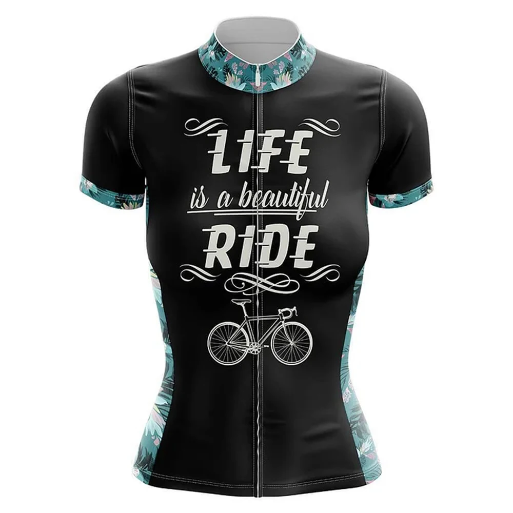 

Beautiful Ride Women Summer Cycling Jersey Short Sleeve Bike Shirt Bicycle Wear Mountain Road Clothes Cycle Racing MTB Clothing