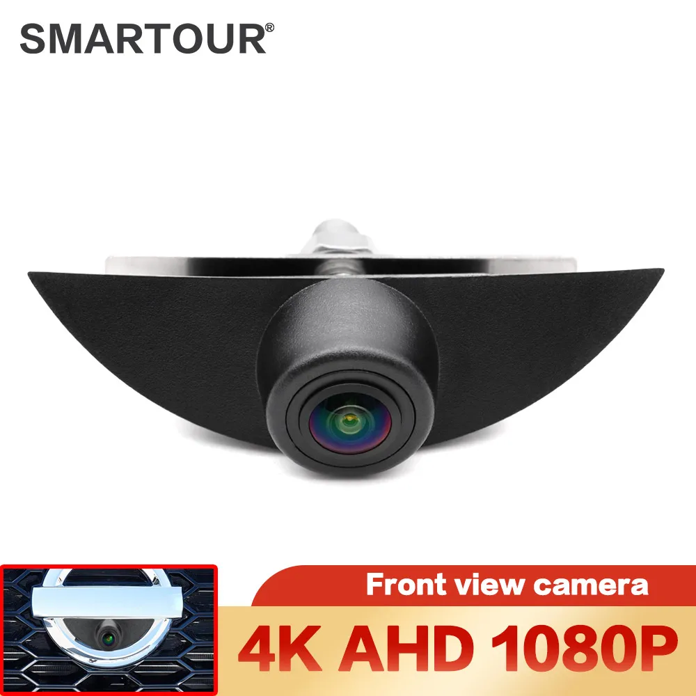 Smartour HD CCD 전면 보기 로고 내장 자동차 카메라, 닛산 X-trail Qashqai Tiida Teana Sentra Pathfinder AHD 1080P 카메라