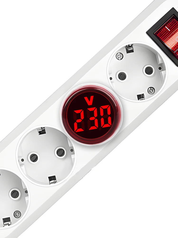 AC 50V~500V Circular Voltmeter Digital Voltage Monitor Instrument EU Plug LED Digital Display Electrical Instruments image_2