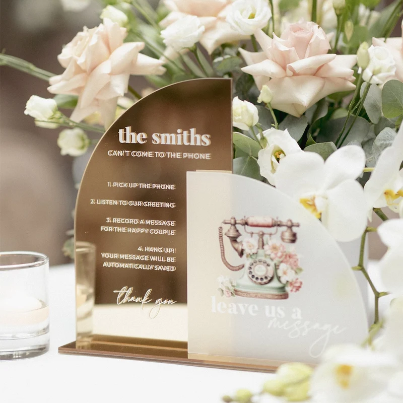 Wedding Audio Guestbook Sign Audio Guest Book After the Tone Sign Gold Mirror Signs Audio Book Table Sign Table Decor
