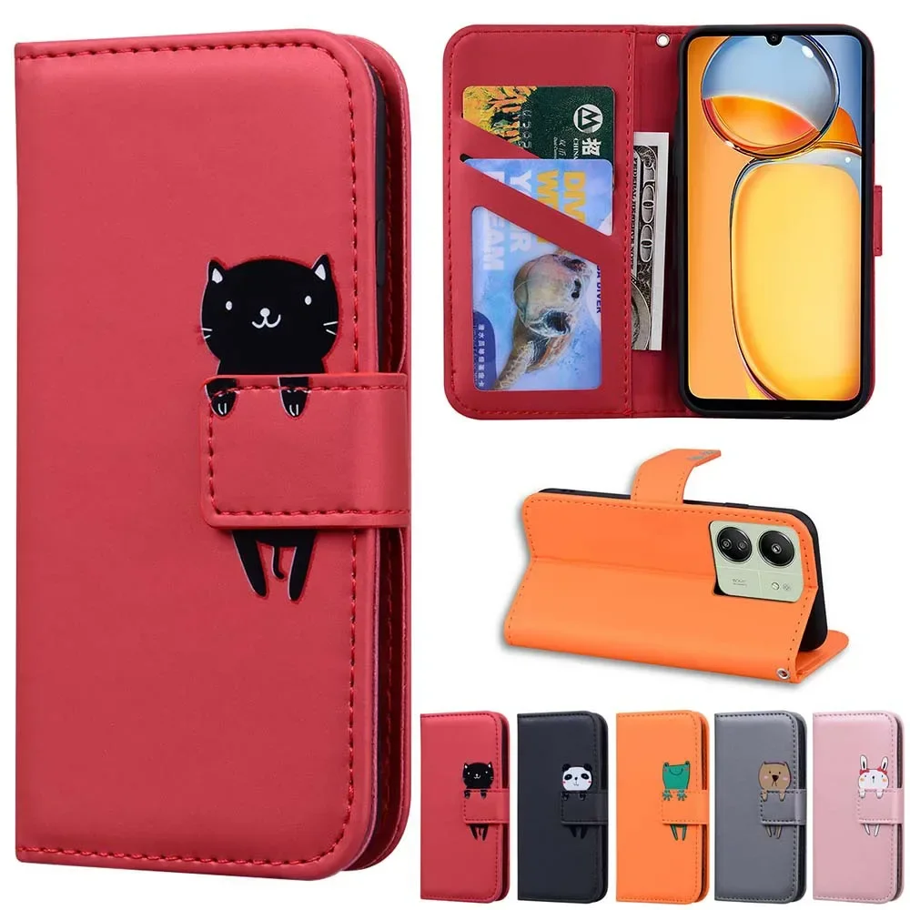 Lovely Animal Design Flip Leather Phone Case