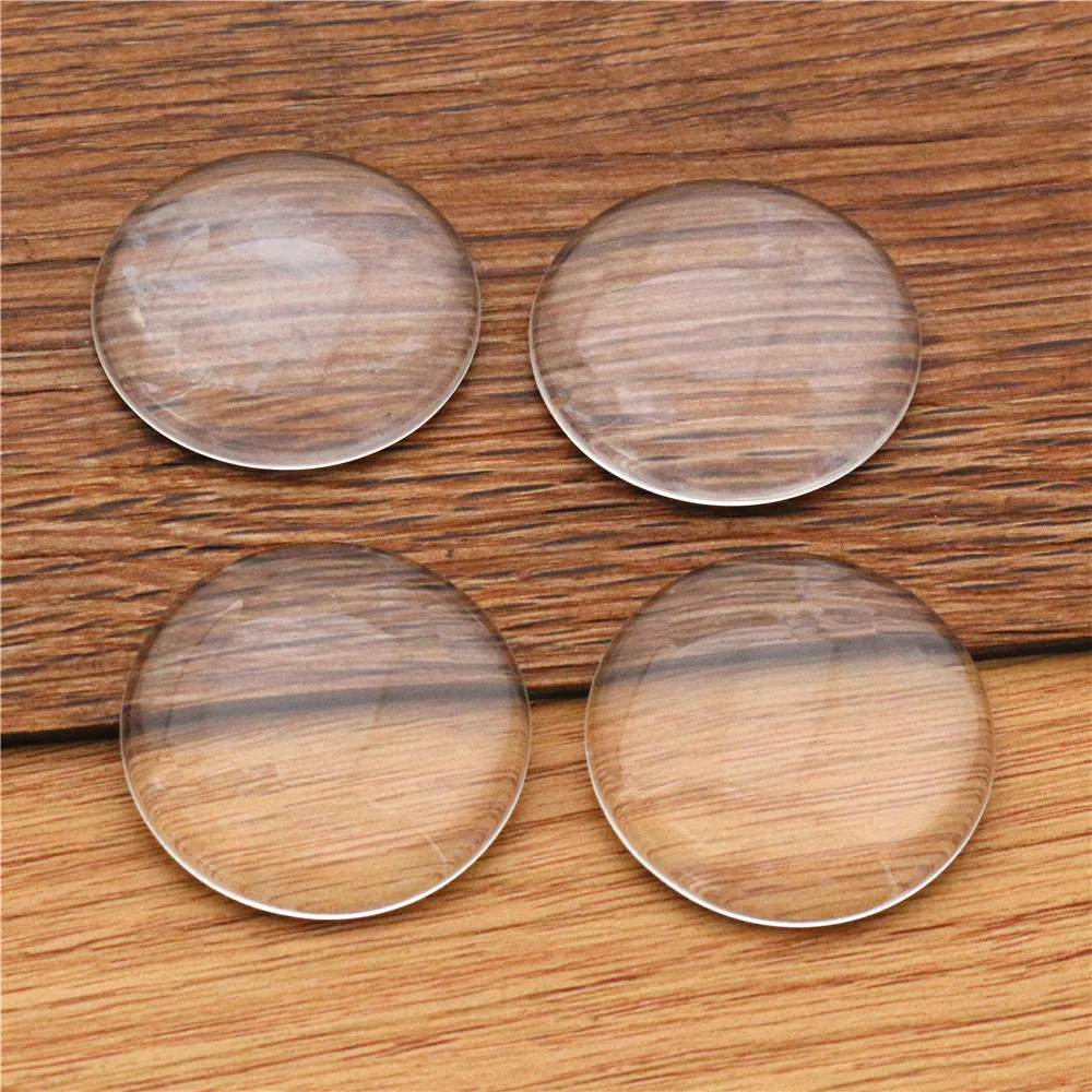 Premium Round Flat Back Clear Glass Cabochons - High Quality Wholesale Offer