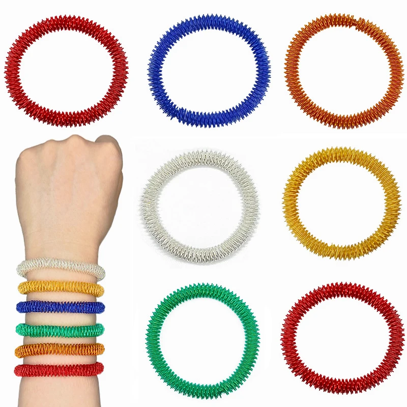 Stacheliges sensorisches Armband, Massagering, Zappelspielzeug, Akupressur-Massagegerät, Angstlinderung, Stress, sensorisches Hand- und Handgelenk-Dekompressionsspielzeug