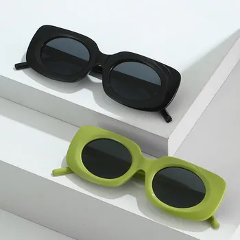 Fashion Candy Color Small Square Sunglasses For Women Men Retro Oval Lens Sun Glasses Vintage Trending Shades UV400 Eyeglasses 2