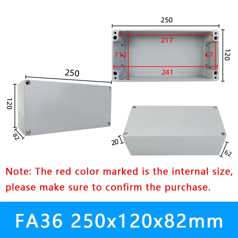 Waterproof Aluminum Electronics Housing - IP67 Outdoor Metal Junction Box
