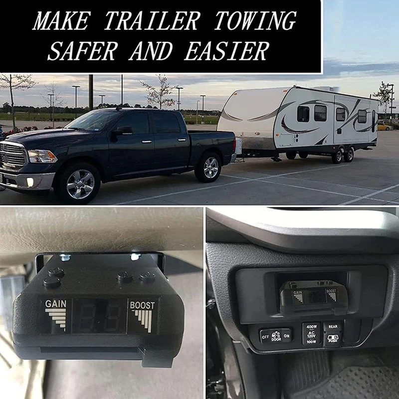 Digital Trailer Brake Controller Time-Delay Brake Controller For 1-4 Axles Electronic Trailer