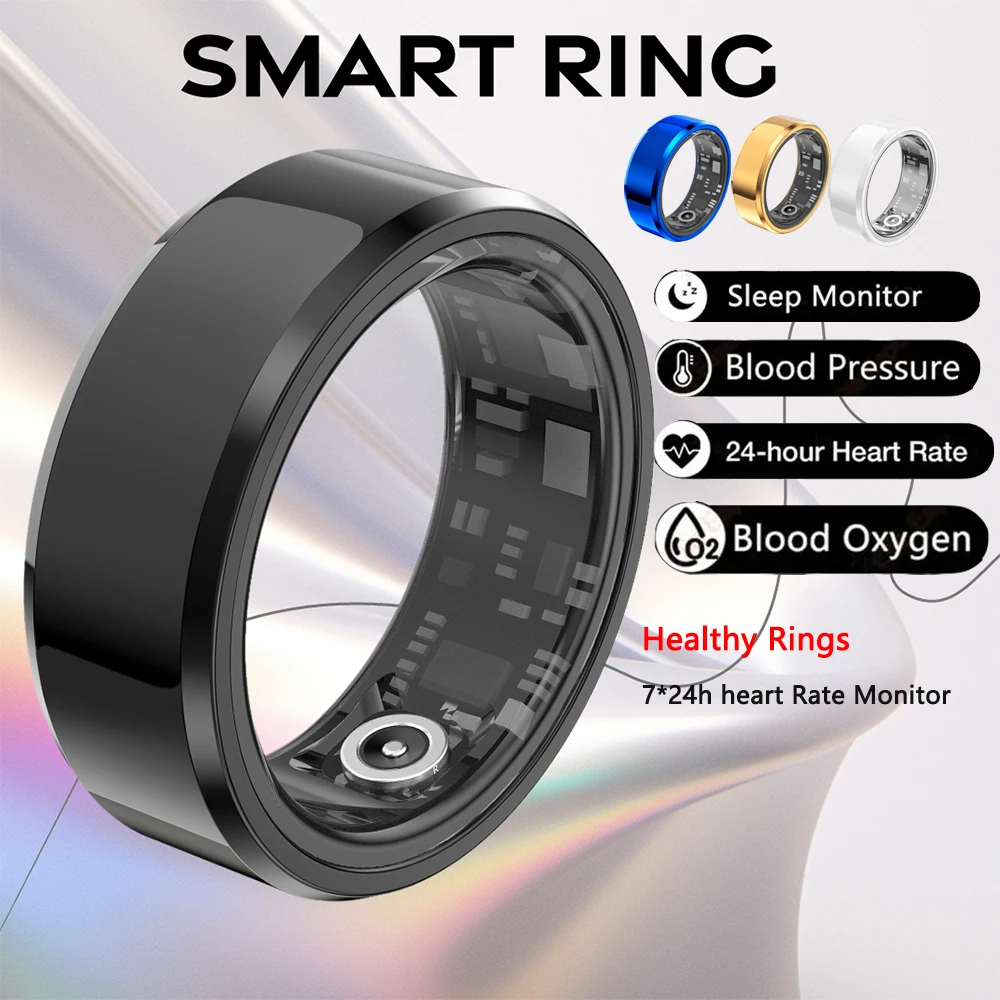 

2023 New health monitoring smartring Men Sports Heart rate blood oxygen real-time monitor women Waterproof smartring Couple gift