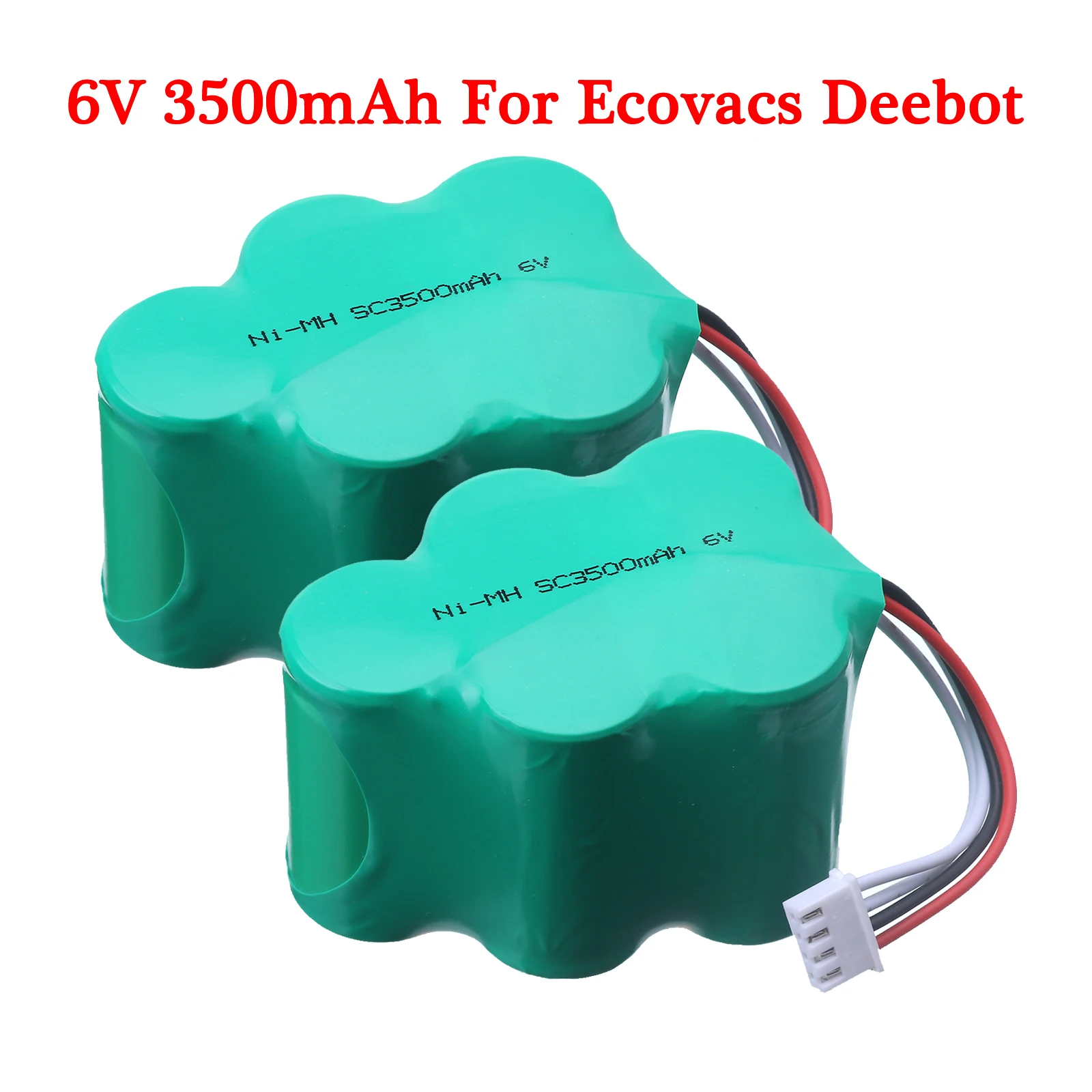 

2pcs 3500mAh 6V Vacuum Cleaner Battery for Ecovacs deebot D73 D76 D62 650 660 680 710 720 730 760 Ecovacs CEN530 CEN630 CEN680