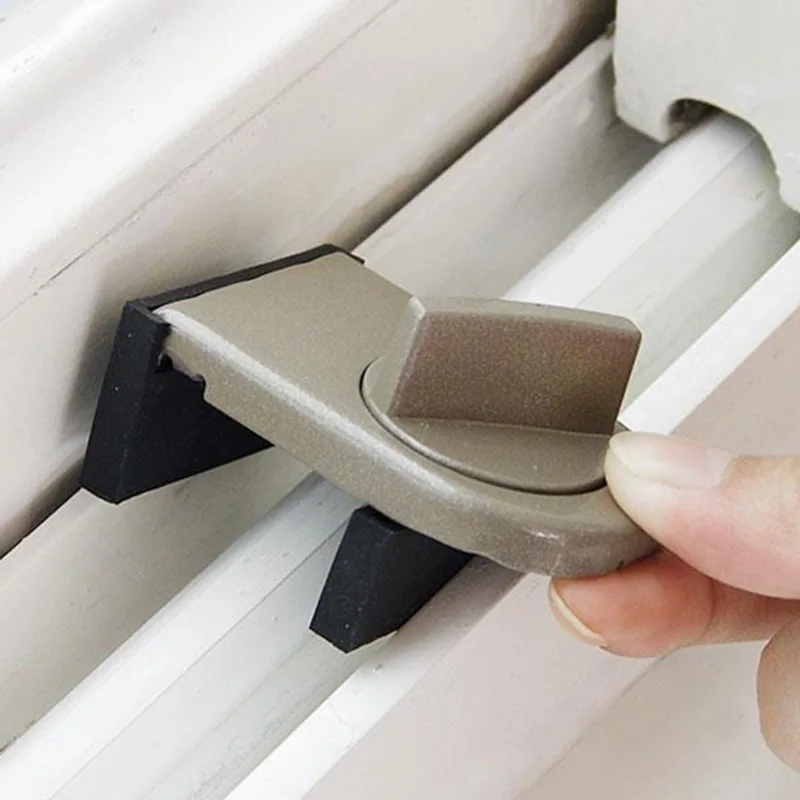 1pc Adjustable Security Door Latch, Mobile Window Insurance Lock, Anti-Theft Protection Lock Window Stoppers