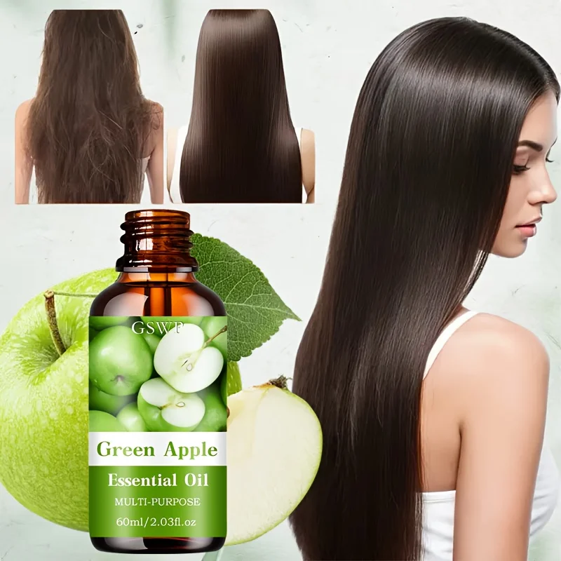 Green Apple Essential Oil - Deep Hydration & Lift for Hair, Face, and Nails