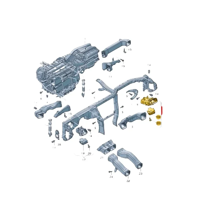 4H1-819-354-B 1PCS 왼쪽/오른쪽 공기 분배 하우징 LHD 아우디 S8 A8 콰트로 4HC 4HL 4H1819354B용