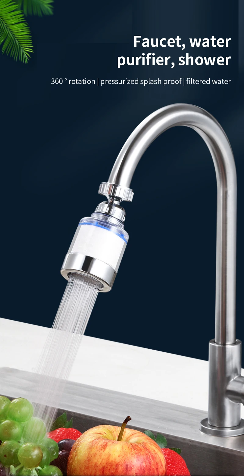 Description Picture 2 of item10pcs Pressurized Bubbler Filter  Faucet Purifier Shower Cotton Filtration Remove Chlorine Heavy Metals for Kitchen