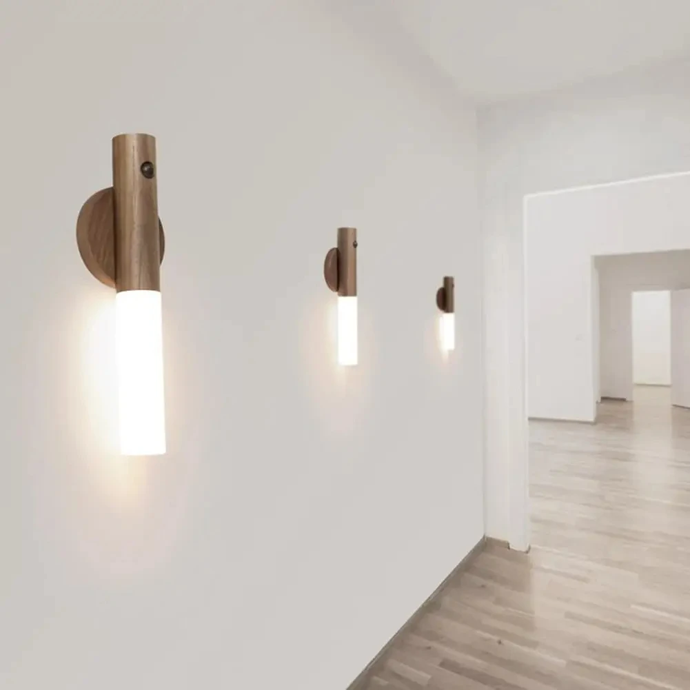 LED 마그네틱 야간 조명 바디 센서, 충전식 이동 램프, 지능형 벽 램프, 주방 캐비닛 옷장 조명, 휴일 선물