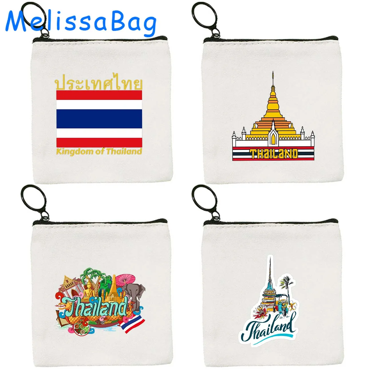 Флаг пхукета из Бангкока, Таиланд, графика, храм ват арун на рассвете, Холщовая Сумка, кошелек для мелочи, брелок, карта, сумка для хранения, кошелек, сумка на молнии