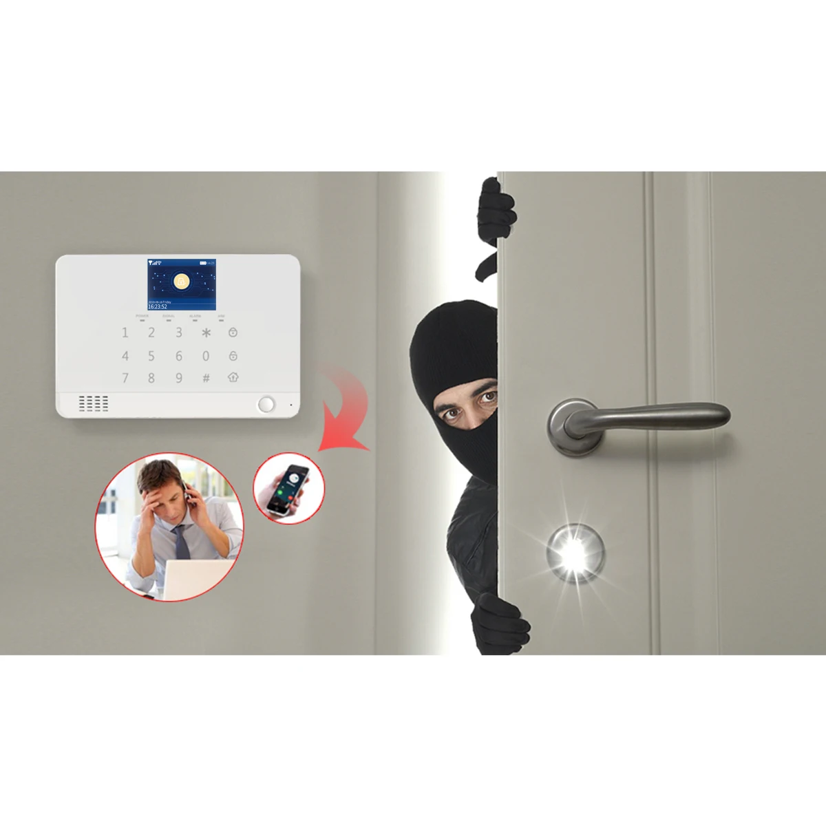 New wireless smart wifi alarm system built-in siren support 9 languages for home security wireless smart wifi alarm