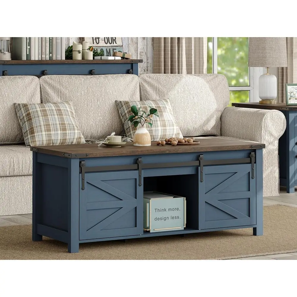 Farmhouse Storage Coffee Table 4