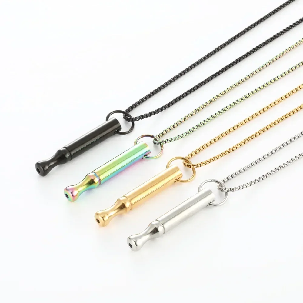 Circular Whistle Pendant - Meditation Breathing Decompression Necklace - Health and Wellness Jewelry for Women and Men 3