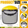 Garden Grass Trimmer Safety Helmet Hat with Full Face Mesh Visor for Logging Brush Cutter Forestry Protection High Quality 5