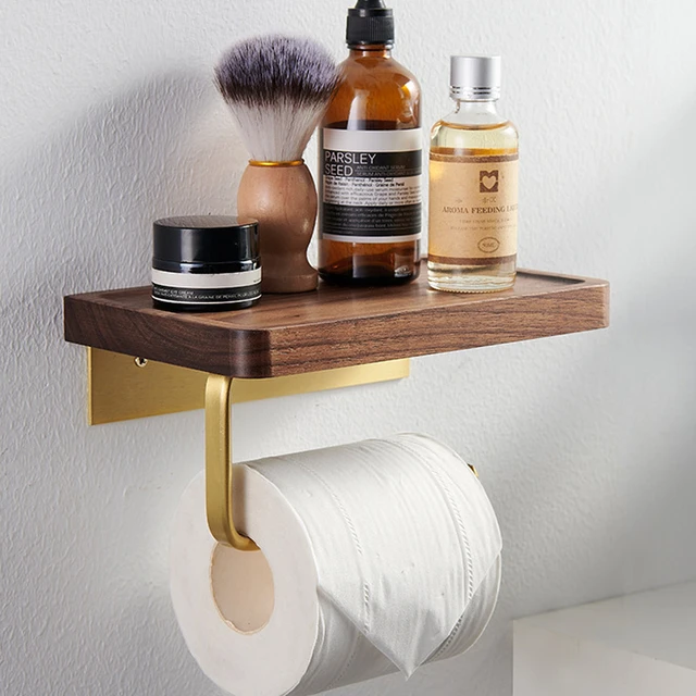 Wall Mount Brass Paper Towel Holder