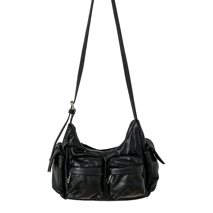 Shoulder Bags for Women 2023 High Quality Solid big PU Leather Crossbody Female Luxury Messenger Bag Fashion Saddle Bag New