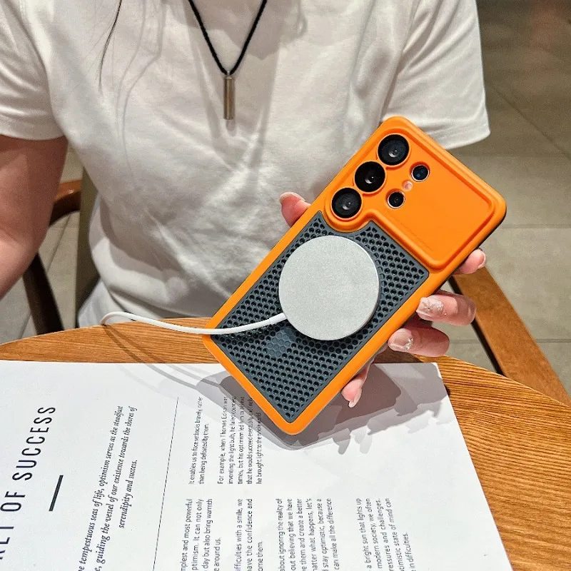 Luxury Magnetic Phone Case with Breathable Cooling and Lens Protection Bumper Cover