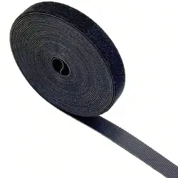 Adjustable Velcro Cable Ties, Self - Gripping Nylon Cord Organizer for Home and Office Wire Management (Black)