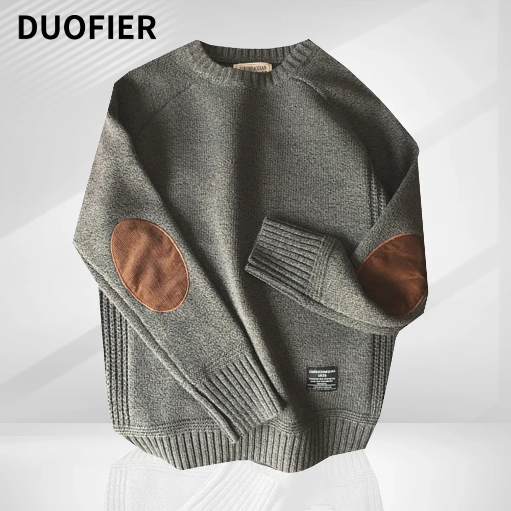 

2023 Pullover Sweater Men Autumn New Fashion Casual Loose Thick O-Neck Wool Knitted Oversized Harajuku Streetwear Knitwears 5XL