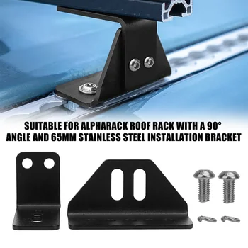 For ALPHARACK Roof Rack With A 90° Angle 65mm Stainless Steel Installation Bracket 1