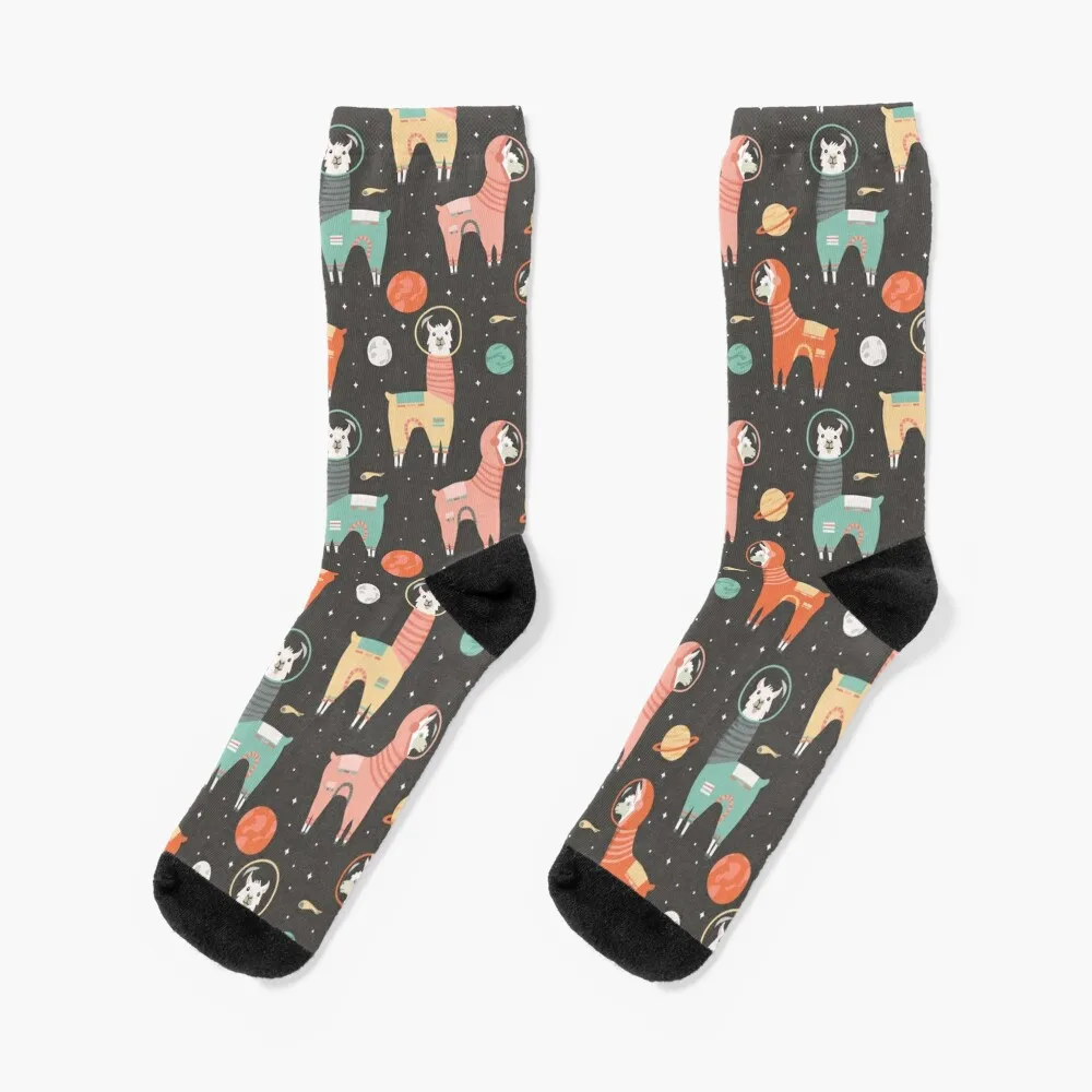 Astronaut Llamas in Space Socks Wholesale Men's Woman Socks Men's