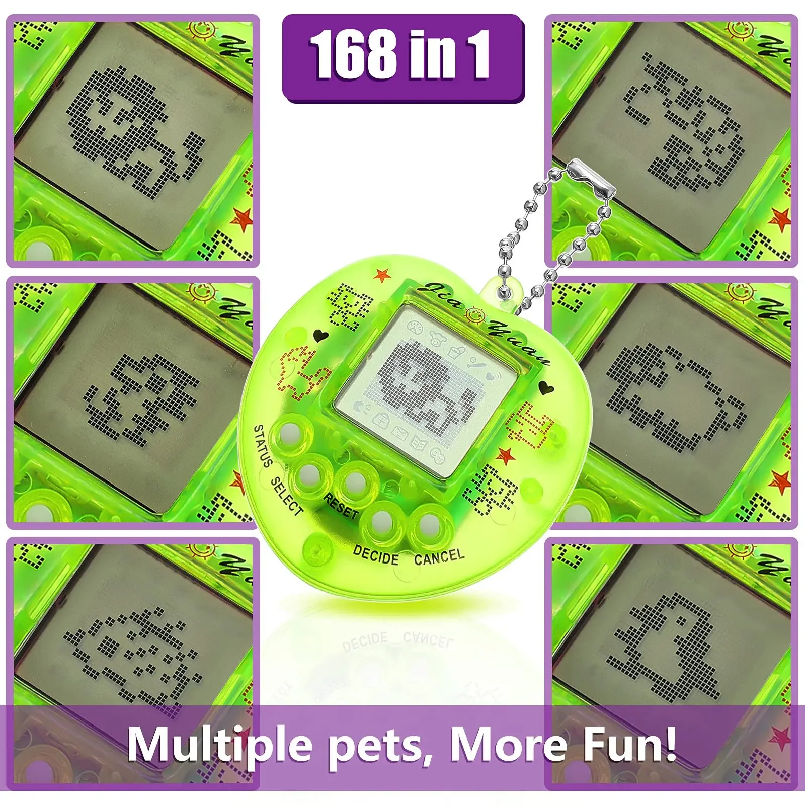 Kids Electronic Pets Game Tamagotchi Handheld Game Console Toy in Russian Original German Spanish Polish Virtual Digital Pet Toy 4