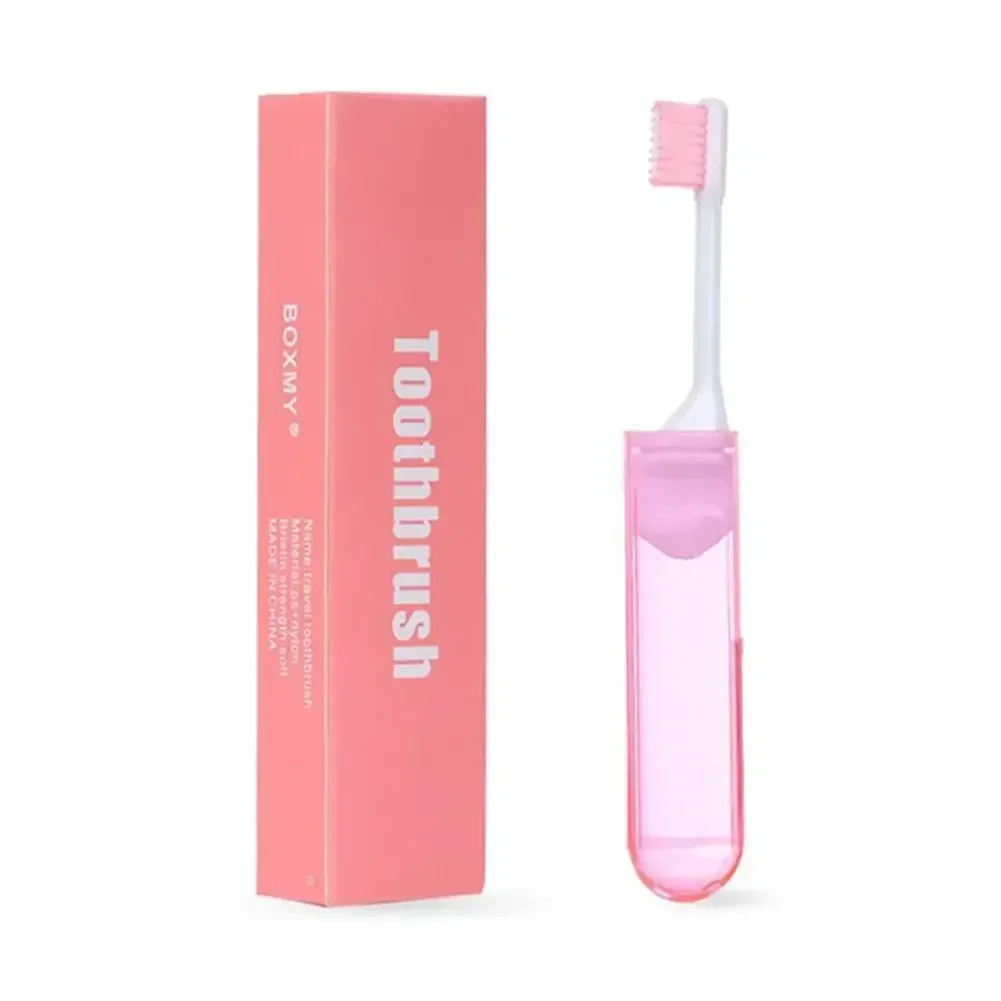 Folding Toothbrush 1Pcs with Box Portable Travel Camping Outdoor Business Trip Oral Cleaning Tools