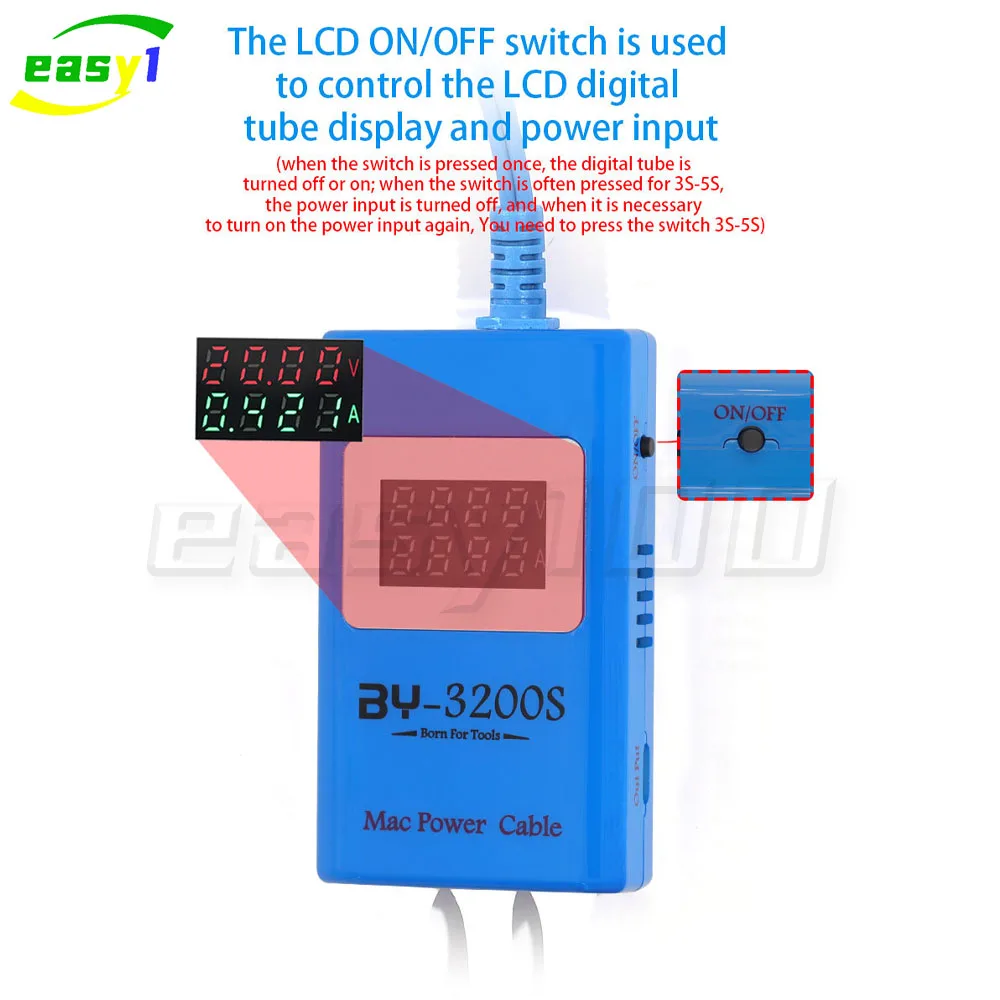 BY 3200S Power Boot Cable For MacBook Fast Charge Turn On Charger