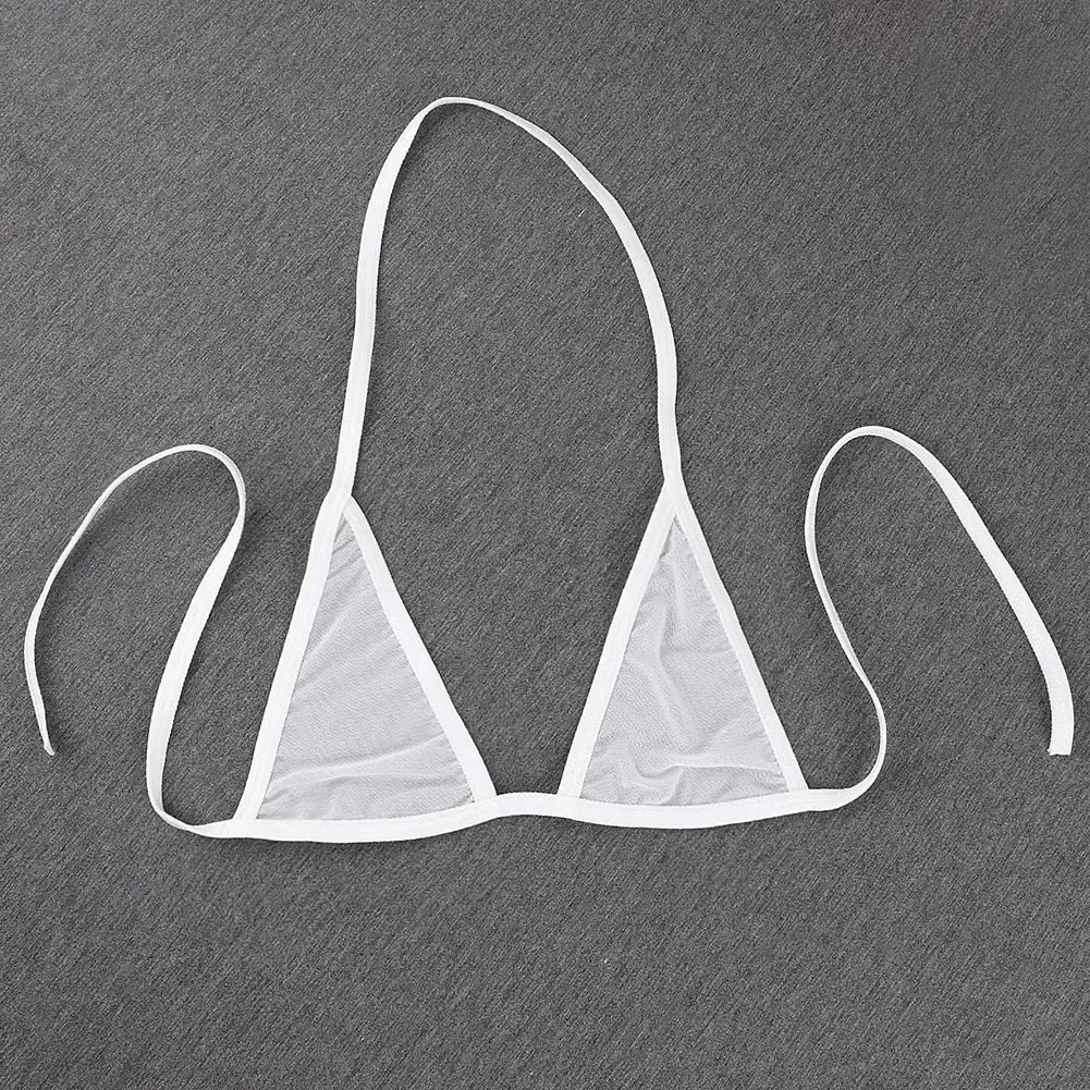 Womens Sexy Lingerie Bikini Swimwear 2 Piece Bra With Tie Side Thong Beachwear Swimsuit Microbikini Bathing Suit - Image 3