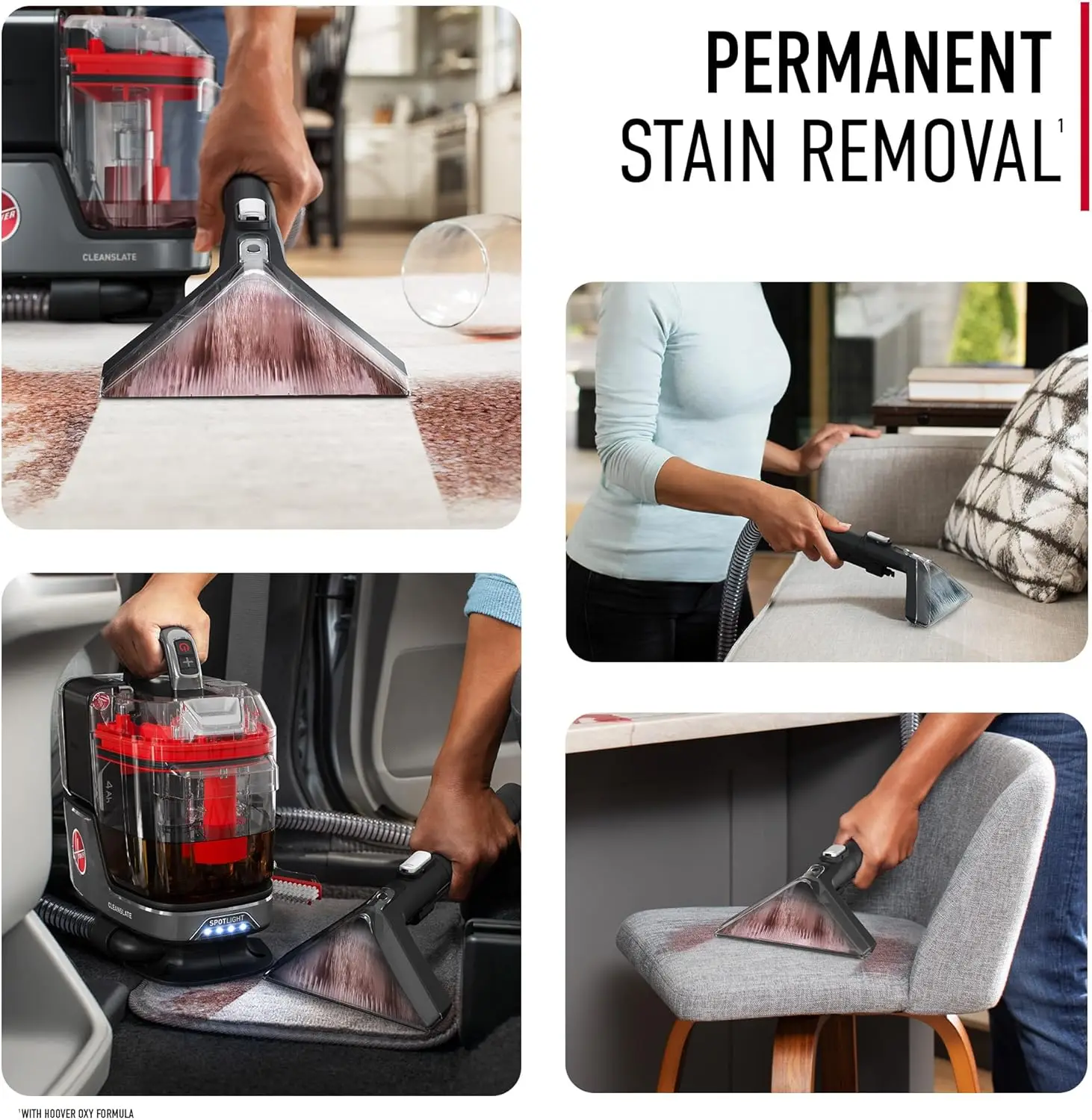 ONEPWR CleanSlate Cordless Portable Carpet + Upholstery Spot Cleaner Machine, Powerful Suction, Versatile Tools, Car and Auto De 4