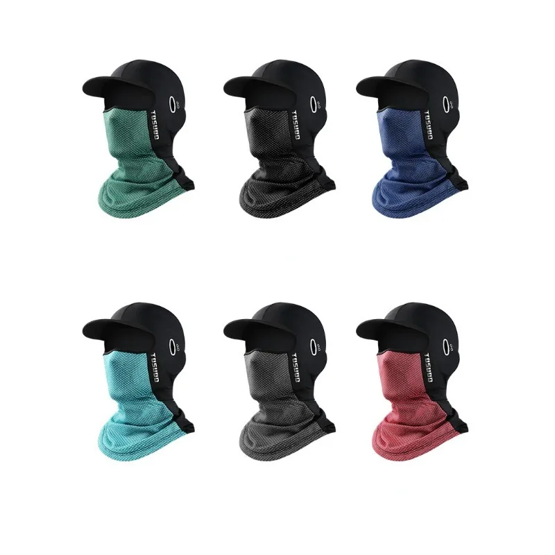 

1pc Summer Ice Silk Sunscreen Headgear Motorcycle Helmet Lined Hood Equipment Bike Head Cover Tactical Cap Fishing Cycling