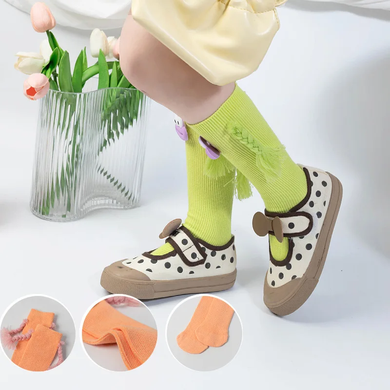 Creative Design Children Socks Cotton Girls Cute Cartoon Soft Fashion Tube Socks Kids Girl 2 12 Years Stockings