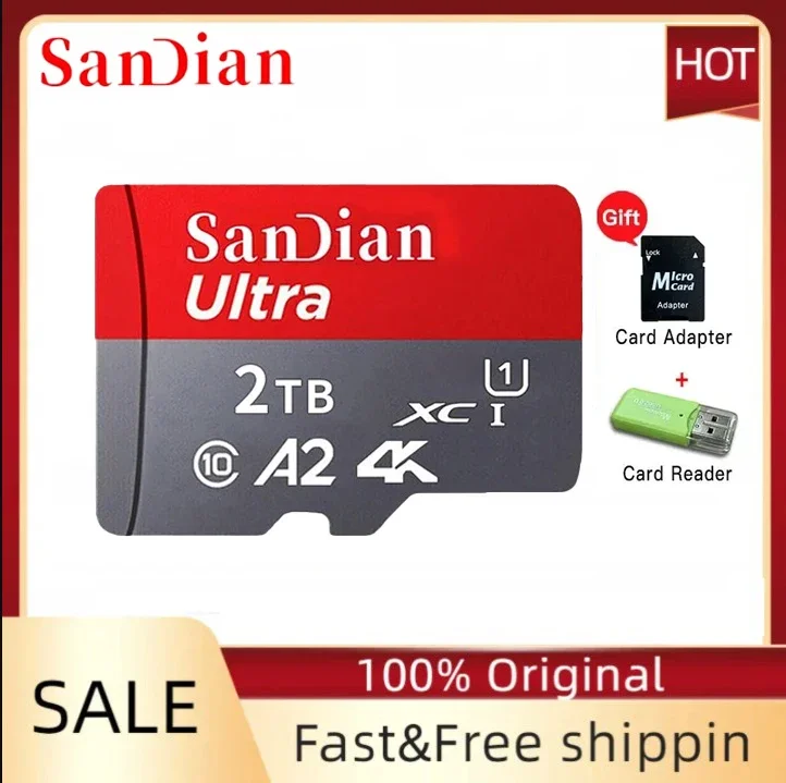Ultra Micro Card 128Gb 32Gb 64Gb 256Gb 512Gb A2 Micro Tf Sd Card Sd/Tf Flash Card 1Tb 2Tb U3 Memory Card Classe 10 Per Telefono