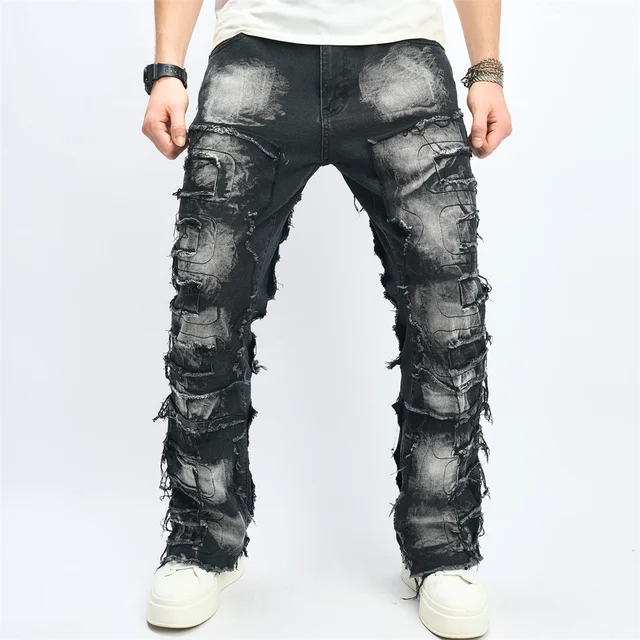 Jeans Bootcut Uomo Cintura Uomo In Vera Pelle Di Alta Qualità - Elegante E Casual, Made In UK, Colore Nero, Con Etichette Cintura Uomo Tommy Hilfiger - Foto 5